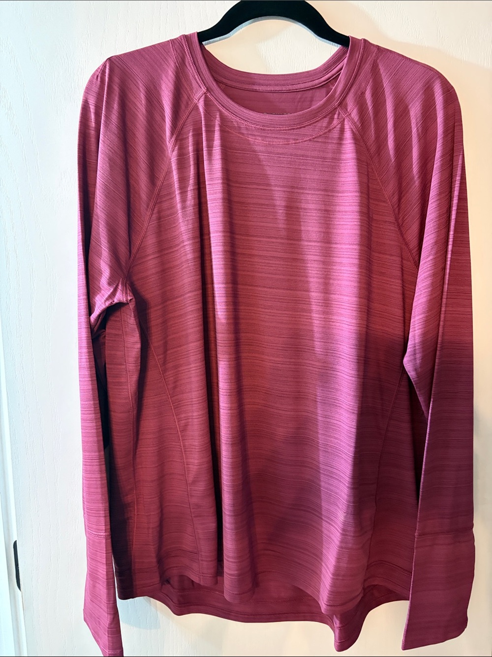 Athleta long sleeve rash guard; EUC; pretty raspberry shade